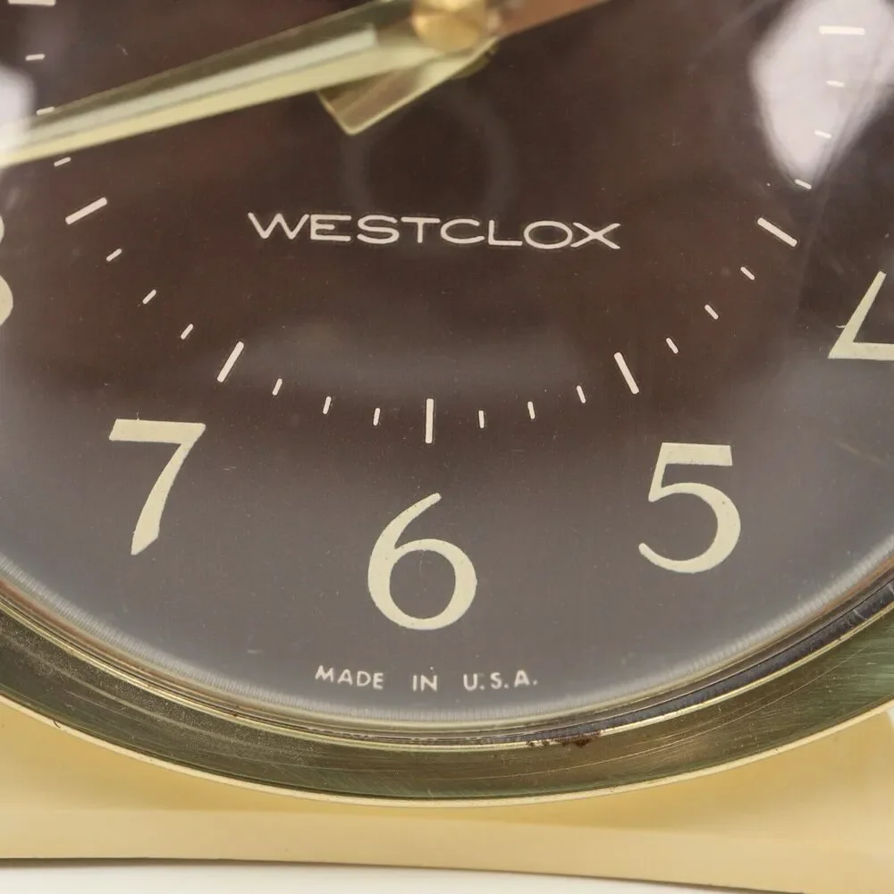 Vintage Westclox Big Ben Alarm Clock Wind Up Gold Trim Art Decor PARTS or REPAIR